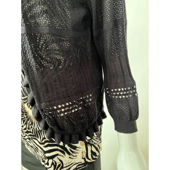 I.N. Studio Pattern Weave Sweater  XL Black   60% Cotton 40% Acrylic - Picture 9 of 16